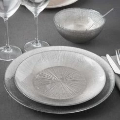 Assiettes Soldes Magasin -Assiettes Soldes Magasin assiette plate en verre gris d 28 cm 1000 1 40 154446 2