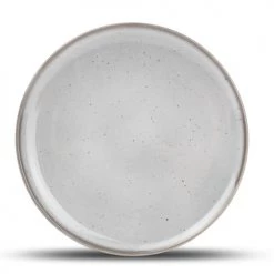 ONA Assiettes à Dessert Assiette Plate Gris Ø 19,5cm - Lot De 4