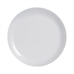 Luminarc Assiettes Plates Assiette Plate Grise En Verre Opale Extra Résistant D25cm
