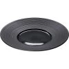 Stalgast Assiettes Plates Assiette Porcelaine Noire Bord Strié Ø 26cm