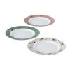 Wadiga Assiettes à Dessert En Céramique Fleurs Et Oiseaux D20cm - Lot De 3