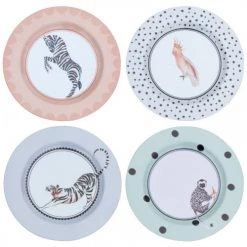 Yvonne Ellen Assiettes Plates Assiettes En Mélamine D26cm - Lot De 4