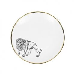 Lo De Manuela Assiettes Plates Grande Assiette Porcelaine De Limoges Tigre 26,5 Cm