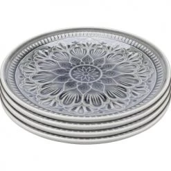 Kare Design Assiettes Plates Lot 4 Bols, 4 Tasses, 4 Assiettes D27, 4 Assiettes D21 En Grès Gris -Assiettes Soldes Magasin lot 4 bols 4 tasses 4 assiettes d27 4 assiettes d21 en gres gris 2