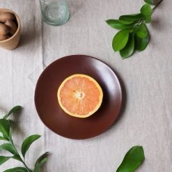 Maison Tilleul Assiettes à Dessert Lot De 4 Assiette à Dessert En Céramique Rouge D22 -Assiettes Soldes Magasin lot de 4 assiette a dessert en ceramique rouge d22 2