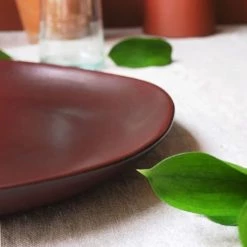 Maison Tilleul Assiettes à Dessert Lot De 4 Assiette à Dessert En Céramique Rouge D22 -Assiettes Soldes Magasin lot de 4 assiette a dessert en ceramique rouge d22 4