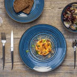 Table Passion Assiettes Creuses Lot De 6 - Assiette Creuse 22 Cm En Faïence Bleu -Assiettes Soldes Magasin lot de 6 assiette creuse 22 cm en faience bleu 2