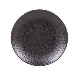 Table Passion Assiettes Creuses Lot De 6 - Assiette Creuse 22 Cm En Faïence Noir