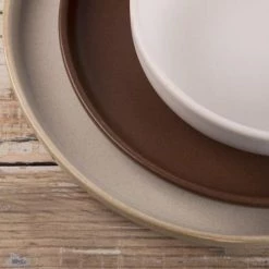 Table Passion Assiettes Creuses Lot De 6 - Assiette Creuse Crème 22 Cm En Grès Beige -Assiettes Soldes Magasin lot de 6 assiette creuse creme 22 cm en gres beige 2
