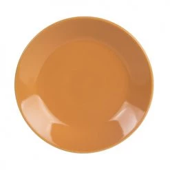 Trend'up Assiettes Creuses Lot De 6 - Assiette Creuse Safran 21 Cm En Grès Jaune