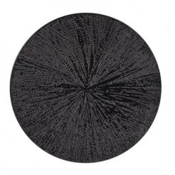 Table Passion Assiettes Plates Lot De 6 - Assiette Plate 27 Cm En Grès Noir