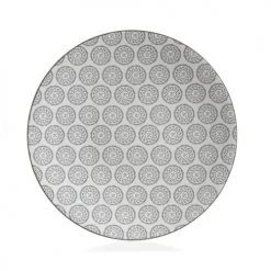 Table Passion Assiettes Plates Lot De 6 - Assiette Plate Chloé 27 Cm Anthracite En Grès Gris