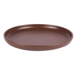 Table Passion Assiettes Plates Lot De 6 - Assiette Plate Chocolat 26 Cm En Grès Marron -Assiettes Soldes Magasin lot de 6 assiette plate chocolat 26 cm en gres marron 1