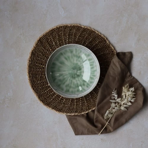 Novastyl Assiettes Creuses Lot De 6 Assiettes Calotte En Porcelaine émaillée Verte D21,5cm 3 Novastyl Assiettes Creuses Lot De 6 Assiettes Calotte En Porcelaine émaillée Verte D21,5cm – Image 3