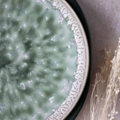 Novastyl Lot De 6 Assiettes Plates En Porcelaine émaillée Verte D27cm -Assiettes Soldes Magasin lot de 6 assiettes plates en porcelaine emaillee verte d27cm 4