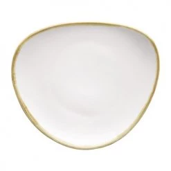 Olympia Kiln Assiettes Plates Lot De 6 Assiettes Triangulaires Couleur Craie Ø165mm