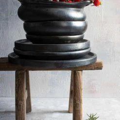 Bazar Bizar Assiettes Plates Petite Assiette En Terracotta Noire -Assiettes Soldes Magasin petite assiette en terracotta noire 4