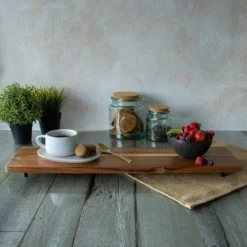 OGO Living Vaisselle De Noël Planche De Présentation En Bois D'acacia 65cm -Assiettes Soldes Magasin planche de presentation en bois d acacia 65cm 3