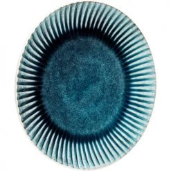 Kare Design Assiettes Plates Plat En Grès Bleu Et Blanc D29 -Assiettes Soldes Magasin plat en gres bleu et blanc d29 3
