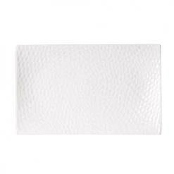 Table Passion Assiettes De Présentation Plat Rectangle Dune 25x15 Cm En Porcelaine Blanc