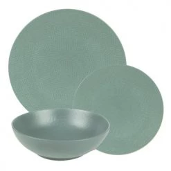 Table Passion Assiettes Plates Service D'assiettes 12 Pièces En Grès Bleu