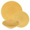 Table Passion Assiettes Plates Service D'assiettes Safran 12 Pièces En Grès Jaune
