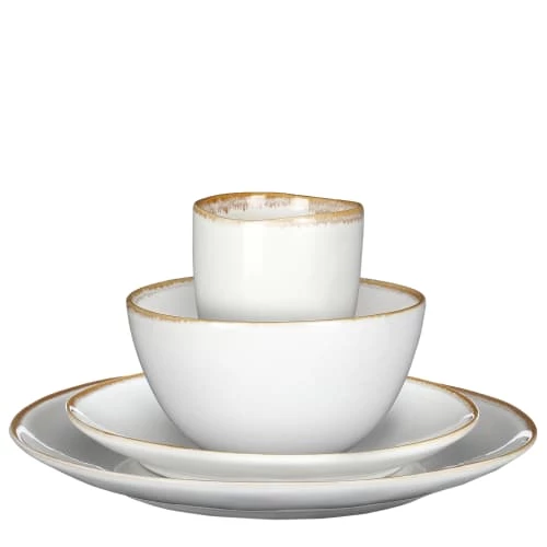 Mica Decorations Assiettes Plates Service De Table 16 Pièces En Céramique Blanc 1 Mica Decorations Assiettes Plates Service De Table 16 Pièces En Céramique Blanc