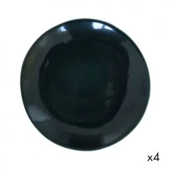 Maison Tilleul Set De 4 Assiettes à Dessert Céramique Vert